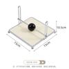 Metal Upright Square Tissue Box with Ball, Hotel Restaurant Decoration Napkin Holder, Wet Wipe Dispenser, Scandinavian Style