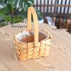Large European-Style Bamboo Flower Basket for Arrangements - Handwoven Indoor Floral Storage Basket