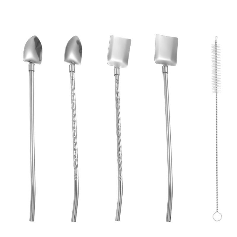 304 Stainless Steel Multi-Functional Spoon – For Drinking, Stirring, and Watermelon Scraping