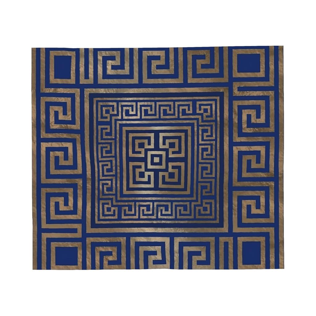 Görög meander minta Görög kulcs Dísz Takarók Gyapjú Dekoráció Puha Dobótakaró Kanapéhoz Kültéri Szőnyeg Darab