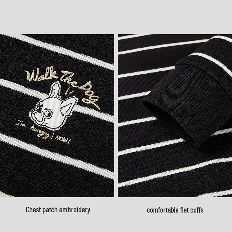 HLA Men's Warm Fleece-Lined Embroidered Knit Sweater