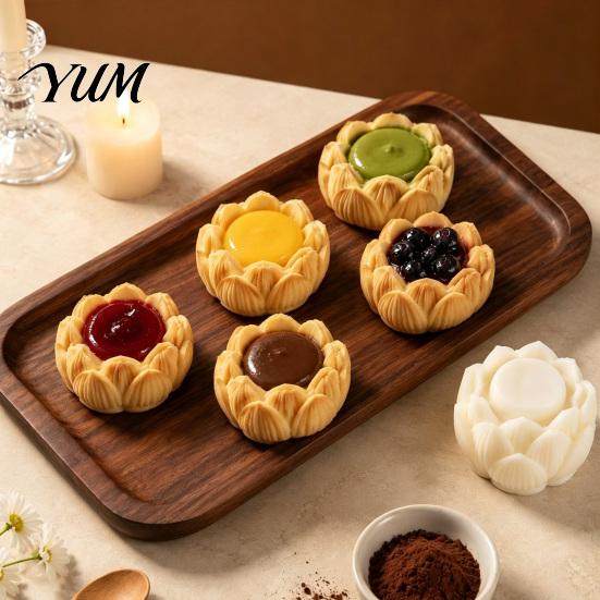 Abnehmbarer Teigschneider Doppelseitige Mondkuchenform, Sonnenblumenmuster Wiederverwendbar ABS Handpresse Einfache Küchenhelfer zum Backen Reinigen DIY