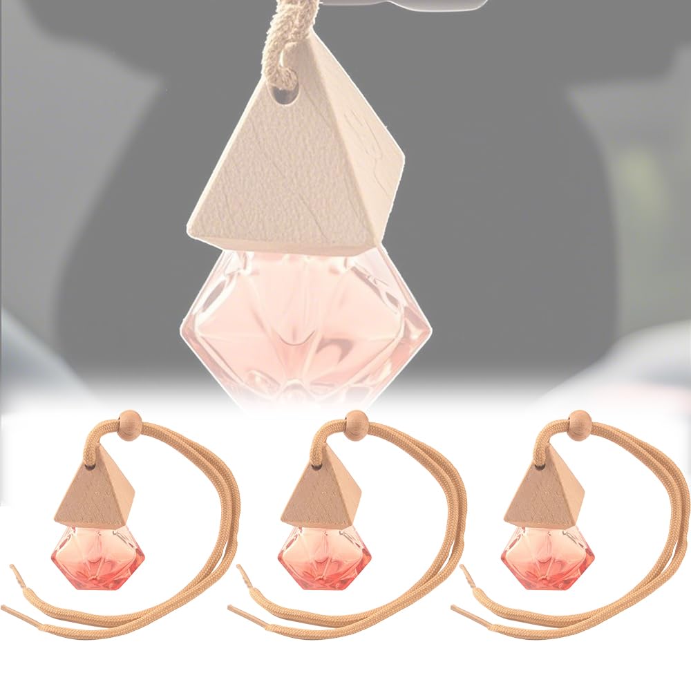 

HAUUFENN Triangular Lid Bottle, Set of 3 Car Hanging Aroma Pendant