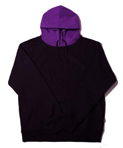 Respect Heavyweight Two-Tone Hoodie (Black Purple) Black/L