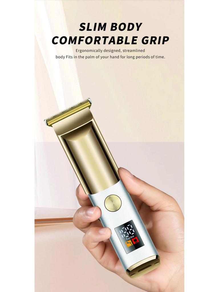 Retro Electric Hair Clipper with LCD Display for Precision Styling