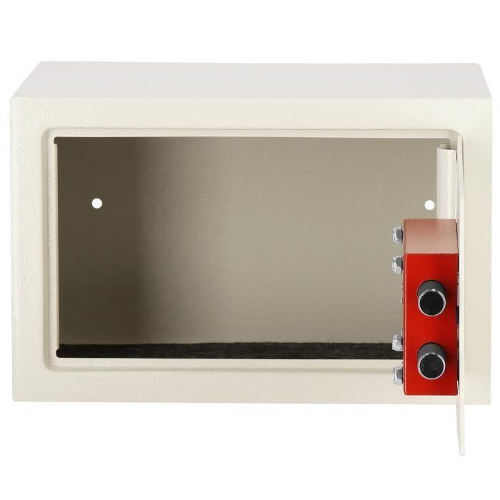 Coffre-fort SPRINGOS® pour la maison - Acier haute sécurité - Stockage argent à clé 31x20x20cm