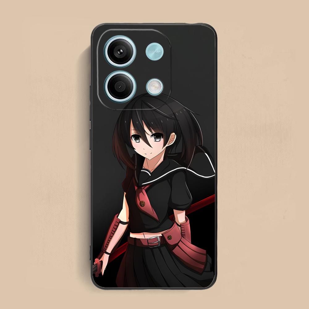Akame Kurome Matte TPU Mobile Phone Case for Xiaomi Redmi Note 14 13 12 11 S Pro Plus 4G 5G Colorful Printing Cover