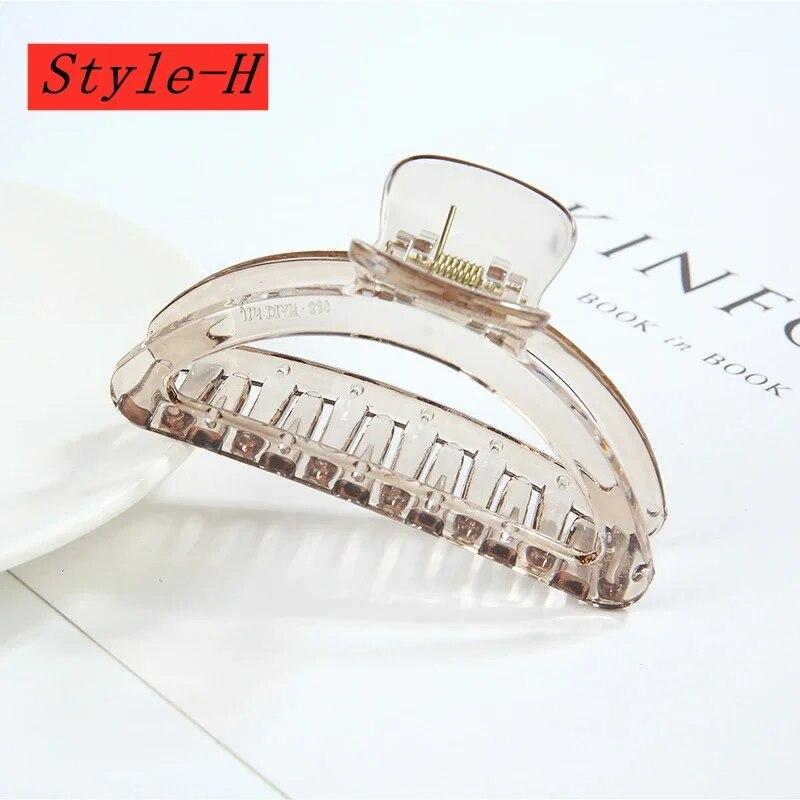 

Темпераментные женские геометрические прозрачные цветные акриловые аксессуары для волос с когтями