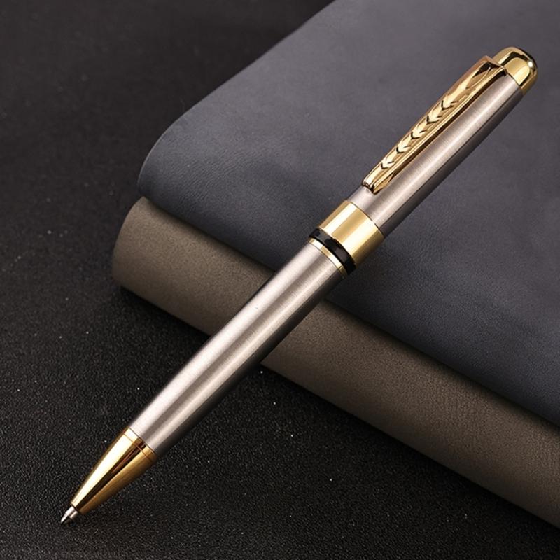 Smooth Writing Pen Metal Ballpoint Pen 1.0mm Rotate Ballpoint Pen Stationery Pen Business Pen for School Office