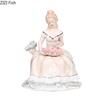 Bouquet Girl Statue European Figures Ornaments Desk Decoration European Girl Ceramic Character Sculpture Room Aesthetic Decor