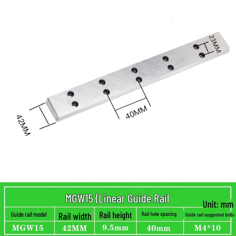 Miniature Linear Guide Block Slider Rail MGN/MGW Series (7C/9C/12C/15C/7H/9H/12H/15H)