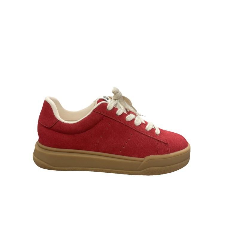 Leder Retro Plateau Erhöhung Deutsche Trainingsschuhe Damen 2025 Neue vielseitige Schnür-Freizeit-Sportschuhe Forrest Gump Board Schuhe Damen