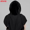 JERYAFUR Women Faux Fur Hooded Scarf, 2‑in‑1 Warm Plush Hat Scarf Combo for Cold Winter Daily Outdoor Wear