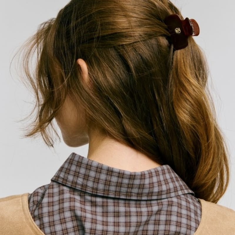 

DEPOUND cellulose hair claw - burgundy (S) burgundy