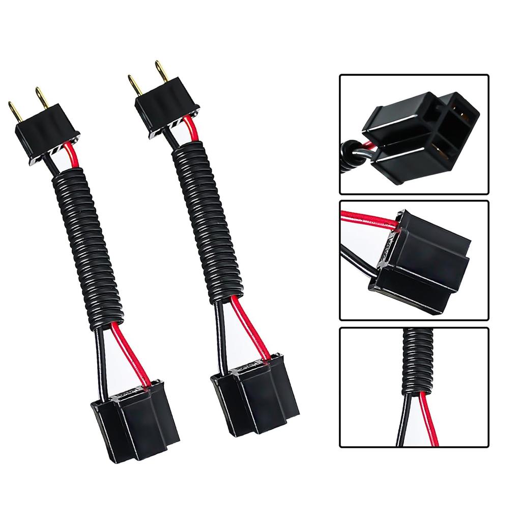 3 Prong to 2 Prong Wiring Harness Headlight Adapter, 2 Pack Female to Male, H4651, H4601, Chevrolet Chevelle, Impala, El Caminos