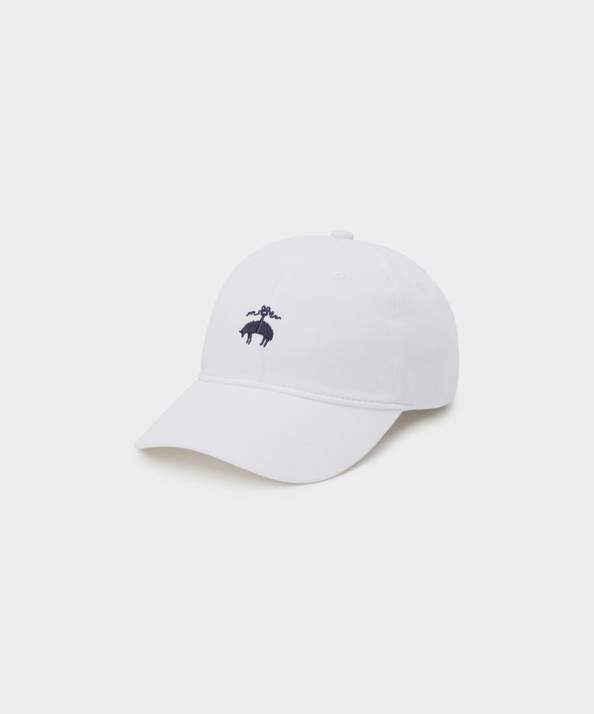 BROOKS BROTHERS [Unisex] Cotton Logo Baseball Cap (White) (Bbacmm1500Aef)