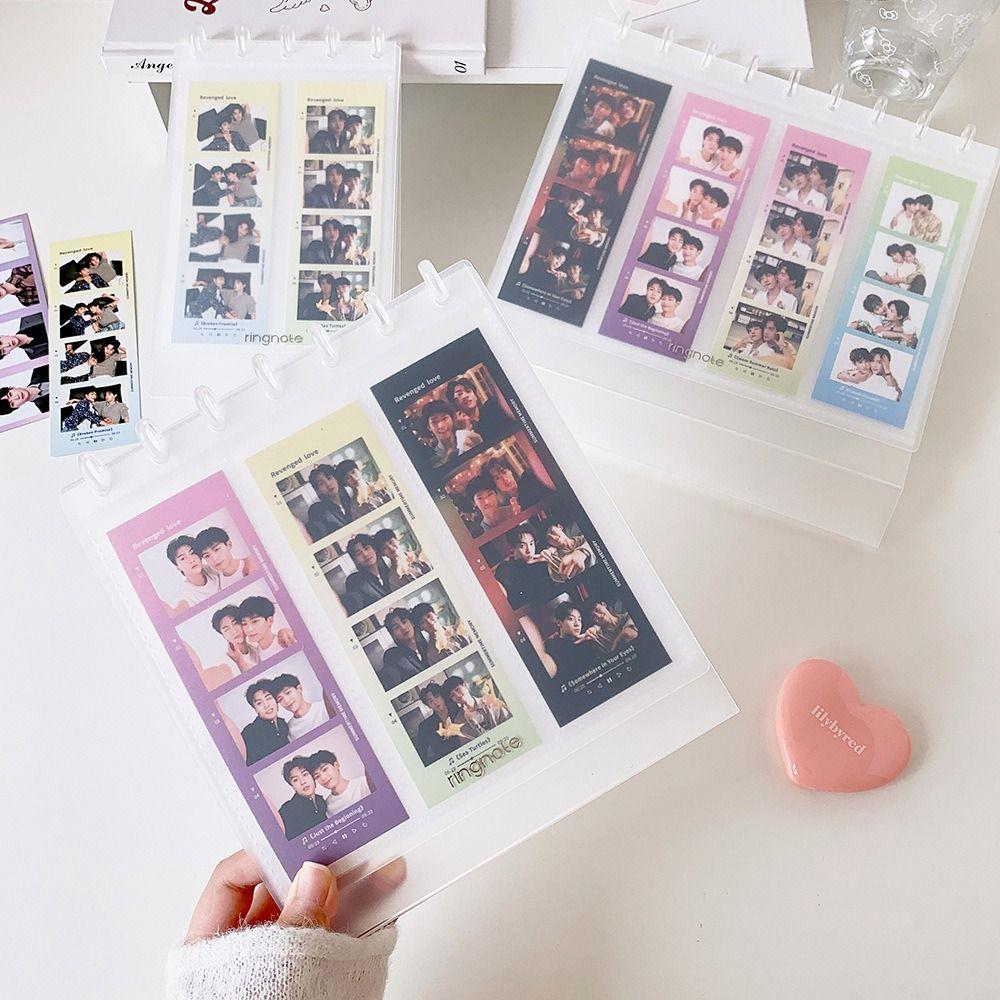 Minimalist PP Photo Album Clear Mushroom Hole Photo Card Binder Loose Leaf Desktop Display Album Kpop Photocard Collection