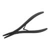 Black Stainless Steel Double-Hole Hair Extension Pliers - Professional Wig Making Tool for Braiding, Weaving & Salon Styling (Durable & Anti-Rust)