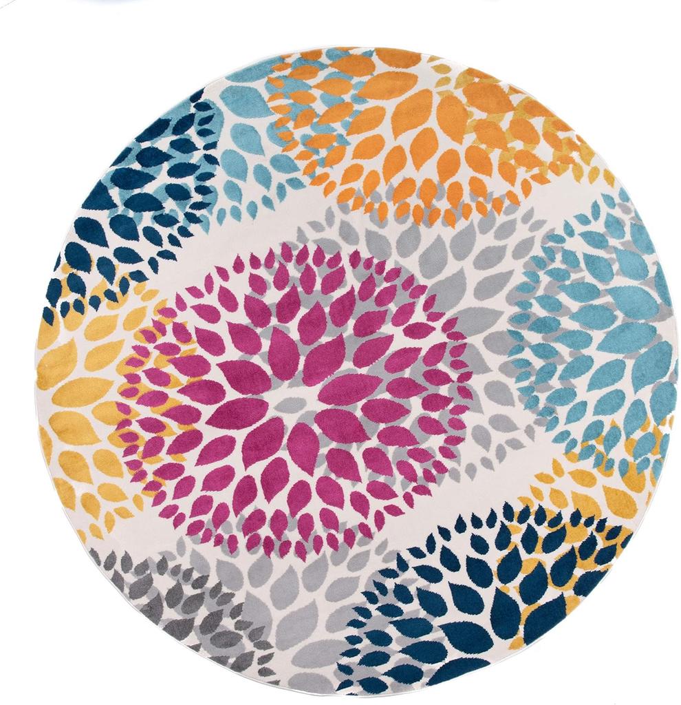 Watercolor Flower Round Carpet Bohemian Style Living Room Rug Living Room Cloak Room Chair Non Slip Mat Home Decoration