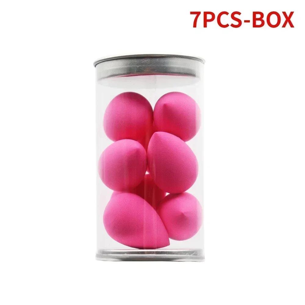 6/7 SZT. Mini Gąbka do Makijażu na Mokro i na Sucho Miękki Puder do Pudru do Cieni do Powiek Korektor Narzędzie do Blendowania Makijażu z Pudełkiem Akcesoria do Makijażu