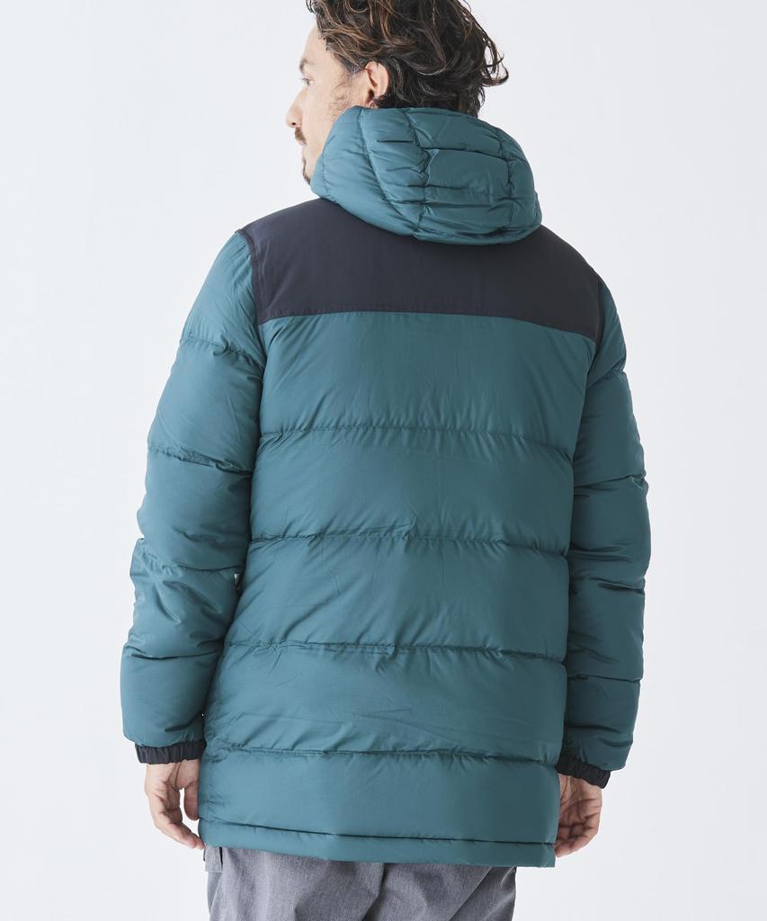 Mountain Classic Down Color Block Japan Fit S Dark Multicolor 1000204593 [LLVEN] Men's Parka, Pine/Black