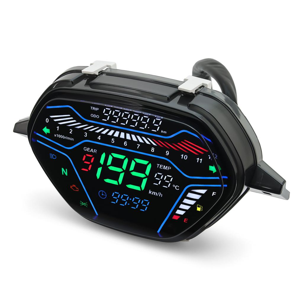Digital Motorcycle Speedometer White Backlight Multi LED Dashboard RPM For EX5 Class1 CX DX Honda Wave C100 CD100 Speed Odomete