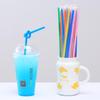 ZISIZ Individually Wrapped Artistic Long Drinking Straws
