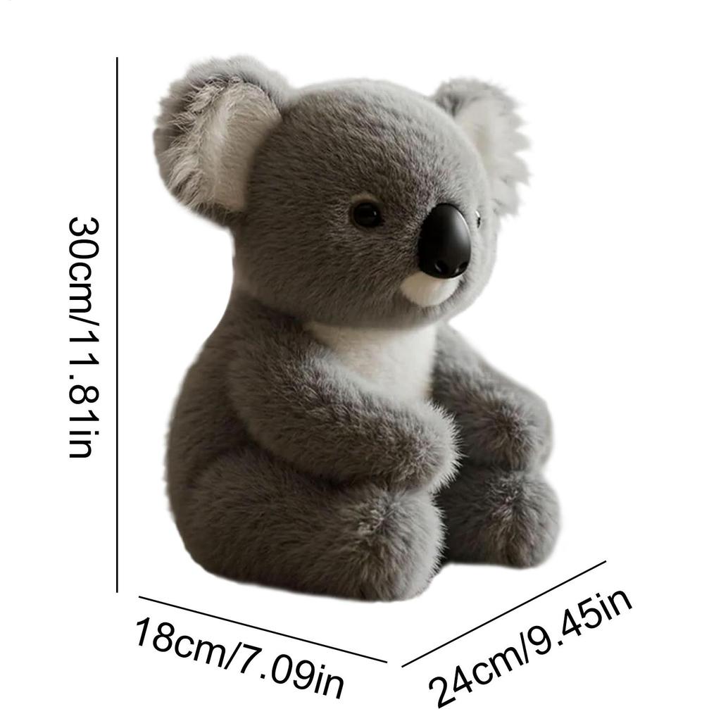 Superweiches Koala-Plüschtier Realistisches Koala-Plüschtier Haustier-Kuscheltier Umarmbar Heim-Nachttischdeko Feiertags-Geburtstagsgeschenk für Kinder