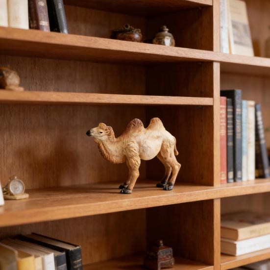 Simulation Camel Model Standing Kneeling Single Two Humped Camel Figurine Miniature Desert Animal Educational Toy Collectible Decoration