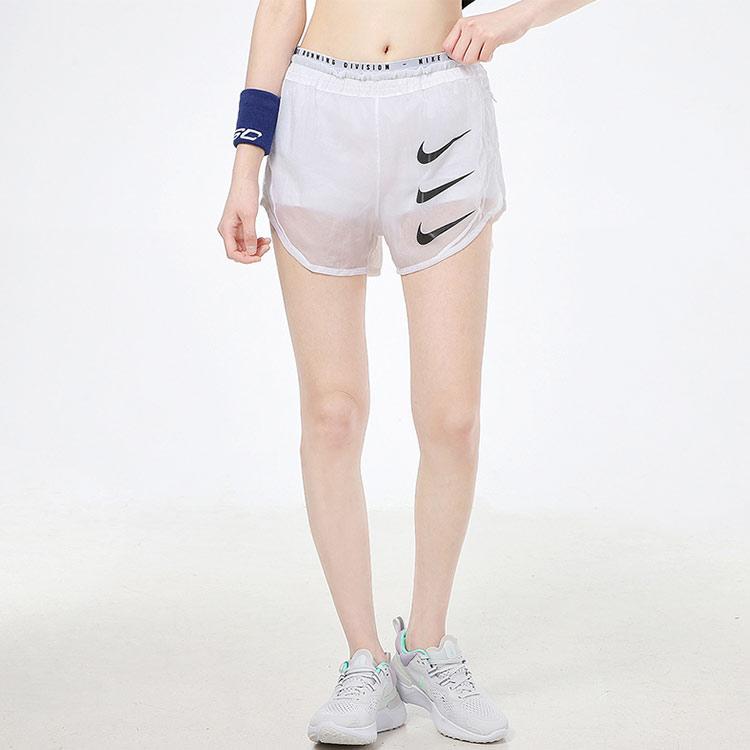 Nike Tempo Luxe 2-In-1 Mid-Rise Running Shorts Women Bottoms White DA1281-100