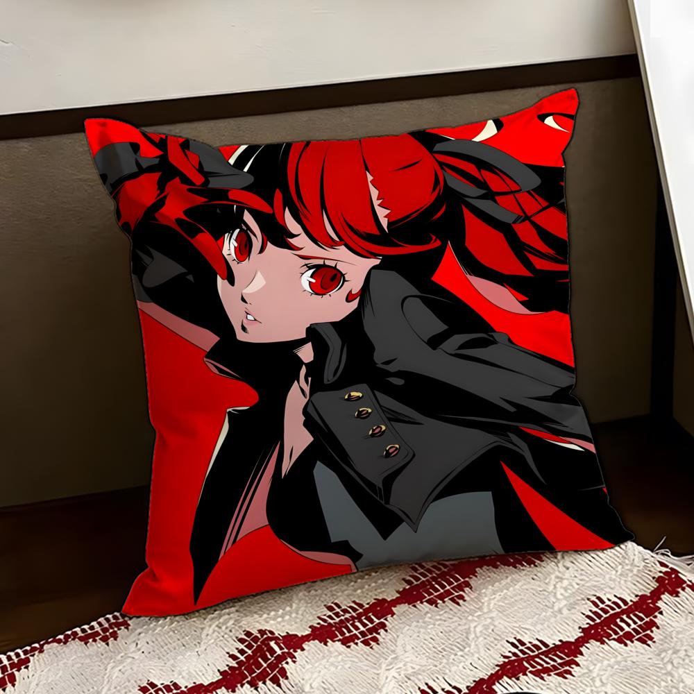 Anime PPersona 5 Cushion Cover Reversible Soft Durable Pillow Cover Home Car MultiScene Use for Daily Comfort
