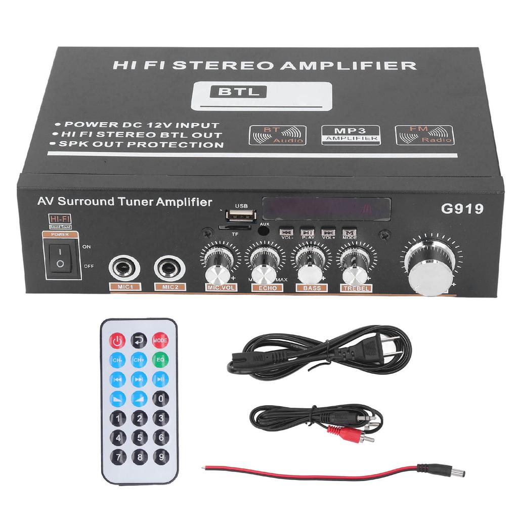 Bluetooth Power Amplifier HiFi Stereo Sound Digital Home Bluetooth Amplifier for Car Home Bar Party