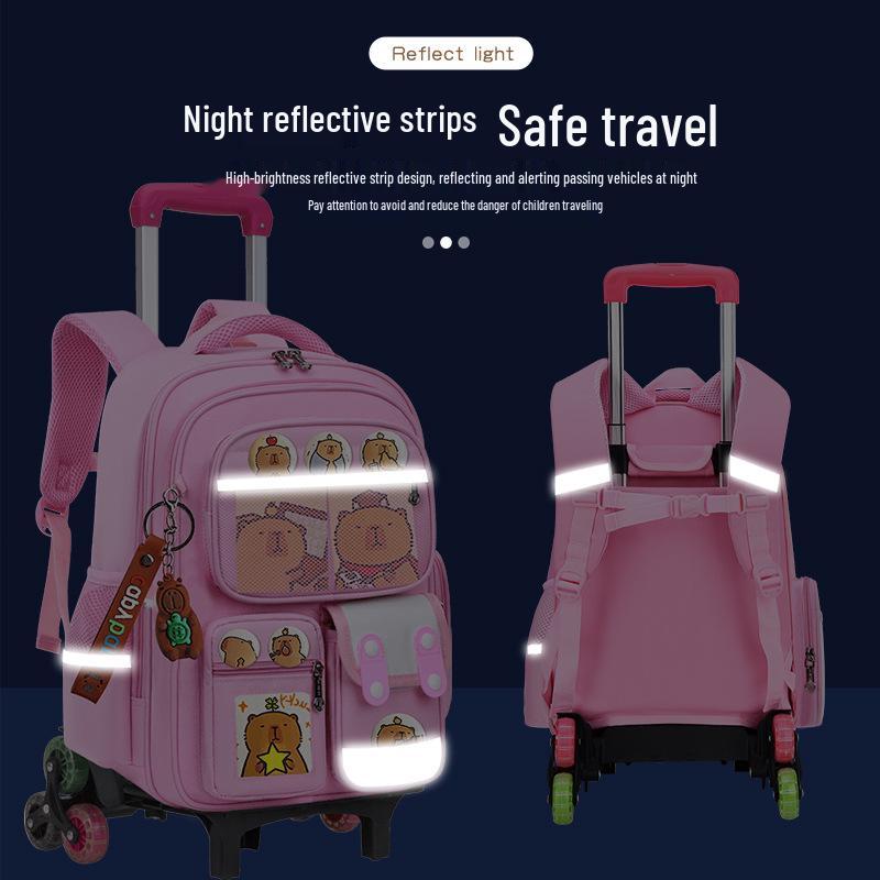 Large Capacity Trolley Schoolbags for Grades 2, 3 & 6 – Lightweight Backpacks for Kids