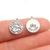 12x15mm Round Zodiac Constellation Pendant: Retro Symbol Alloy Jewelry for DIY Bracelets & Keychains