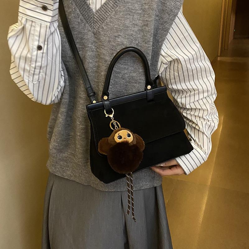 Fashion suede small bag women's new niche shoulder messenger bag high-end small bag