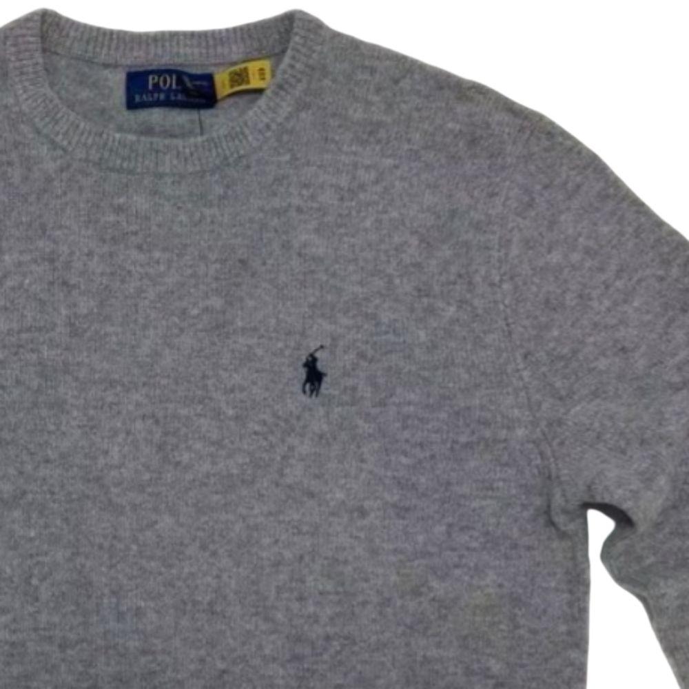 Polo Ralph Lauren Logo Embroidered Pure Wool Pullover Crew Neck Long Sleeve Sweater Standard Fit Men Sweater MNPOSWE16821373-020