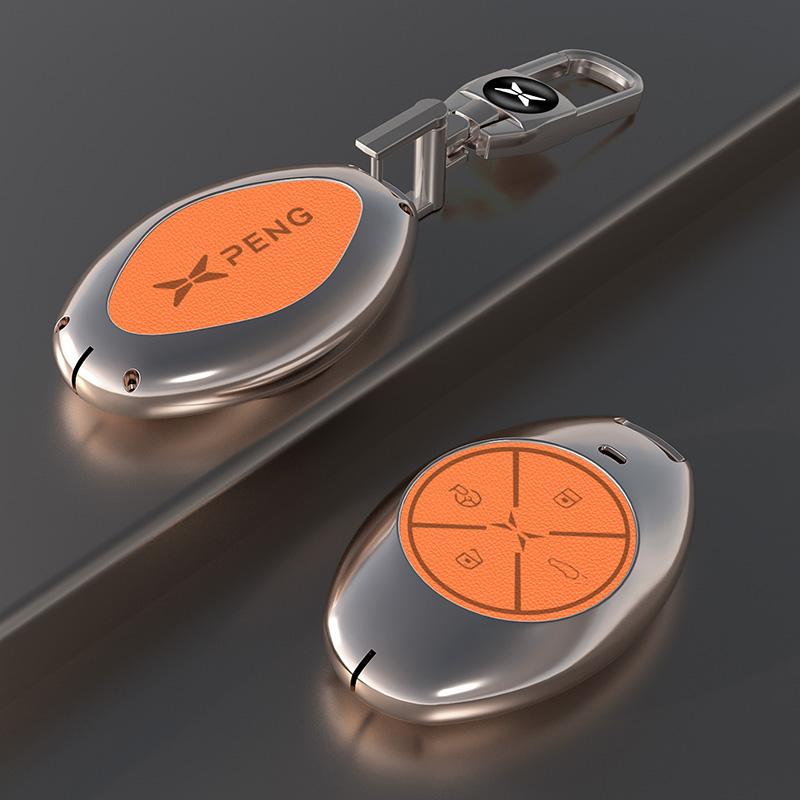 For Xpeng P7 P7i P5 G6 G9 G3 2024 2025 2026 Car Key Case Zinc Alloy Keychain Cover Key Fob Shell Buckle Protector Accessories