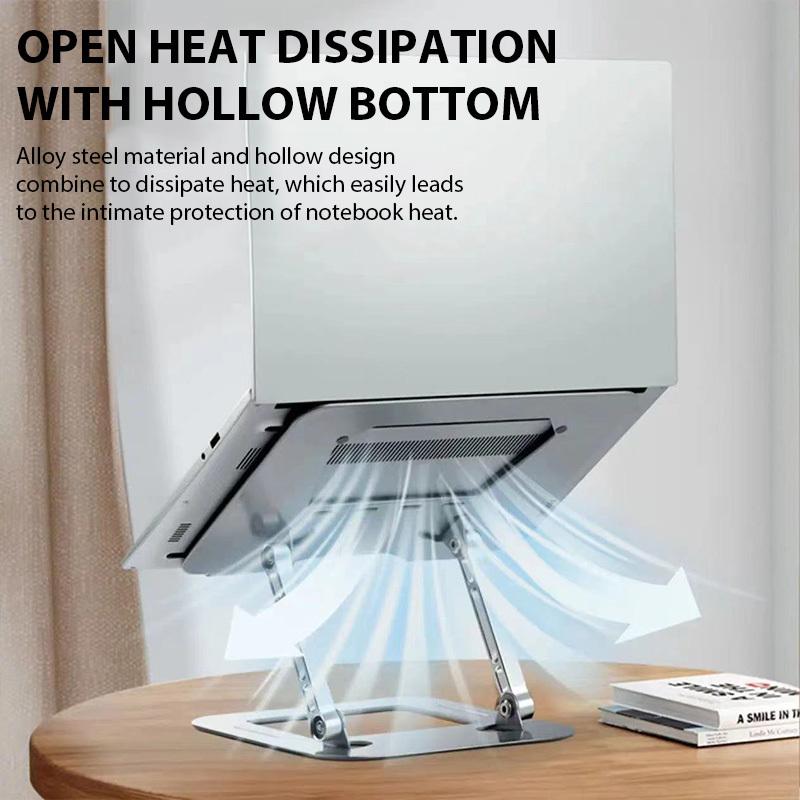XMSJ Laptop Stand Adjustable Carbon Steel Notebook Tablet Stand Up to 17 Inch Macbook Laptop Portable Foldable Cooling Holder