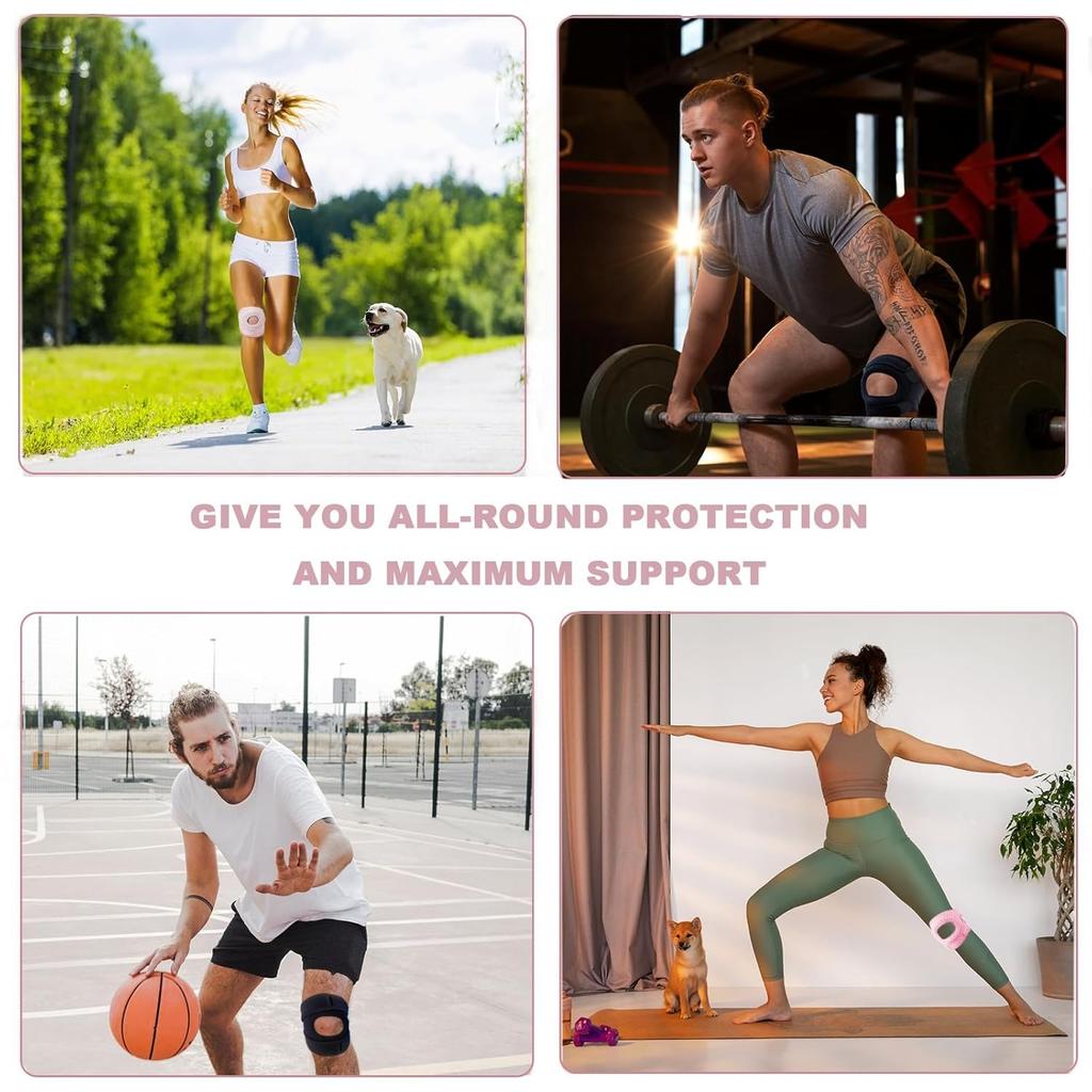 Adjustable Knee Brace For Running - Patella Knee Brace For Knee Pain, Dual Patellar Tendon Support Strap With Gel Pad, Knee Supp