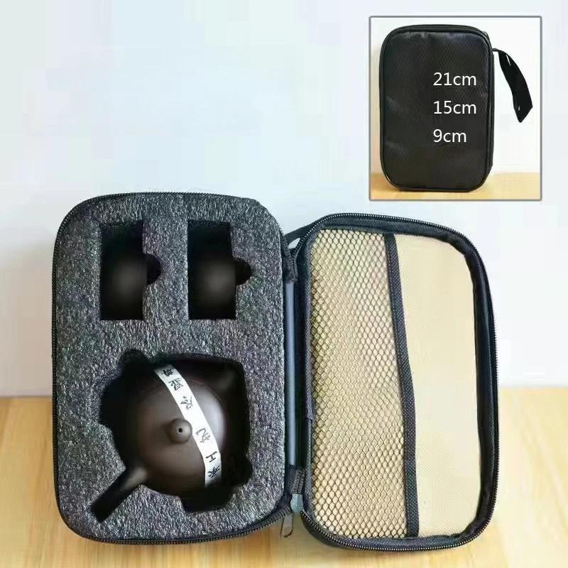 

Дорожный чайный набор, сумка для переноски, фиолетовая глиняная посуда, чашка, инструменты, подарочная чашка, переносной чайник, фарфоровые наборы, полный набор чайной посуды для кухни, обеденного бара