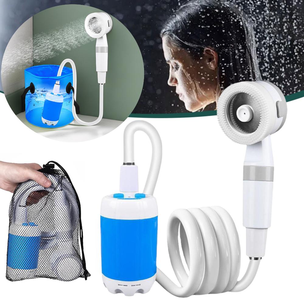 Camping-Duschpumpe Wiederaufladbare Elektrische Duschpumpe Tragbar Tragbare Duschpumpe für Außendusche Haustierbad Autowäsche