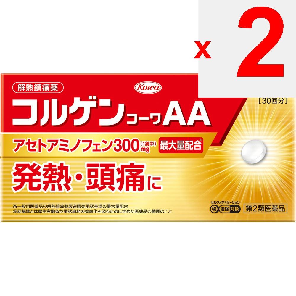 Kowa Corgen Kowa AA 30 tablets Acetaminophen Main Indications: -Fever reduction during chills and fever-Headache, toothache, post-extraction pain, sor