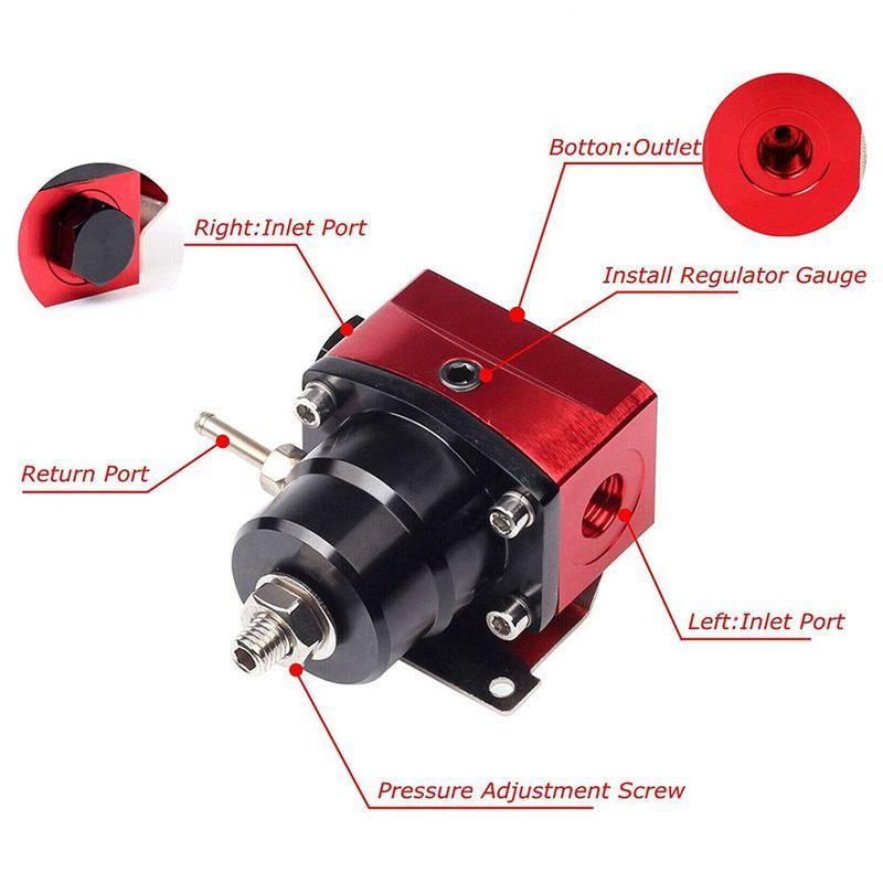 Universal Adjustable Fuel Pressure Regulator For 7MGTE MKIII with Oil 100psi Gauge FPR AN6 Oil Hose Fitting EFI FPR-1005