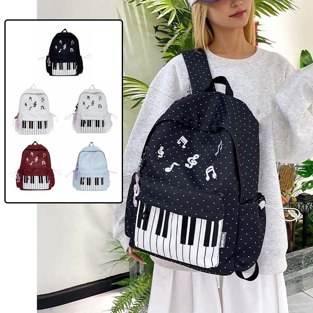 Leichtes Design Klavier Rucksack Nylon Niedliche Schultasche Tastatur Buchtasche Outdoor Reisen