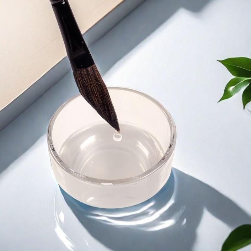 Ensemble de 4 pinceaux à tirer à poils en nylon pour gouache, pinceaux aquarelle en forme de couteau, pinceaux pour peinture à l'eau, pinceaux de dessin artistique peints à la main