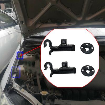 2 Set Araba Kaput Destek Çubuğu Klipsleri Burç Plastik Kaput Tutucu 53452-02060 90480-15034 Toyota Corolla 2003-2007 İçin