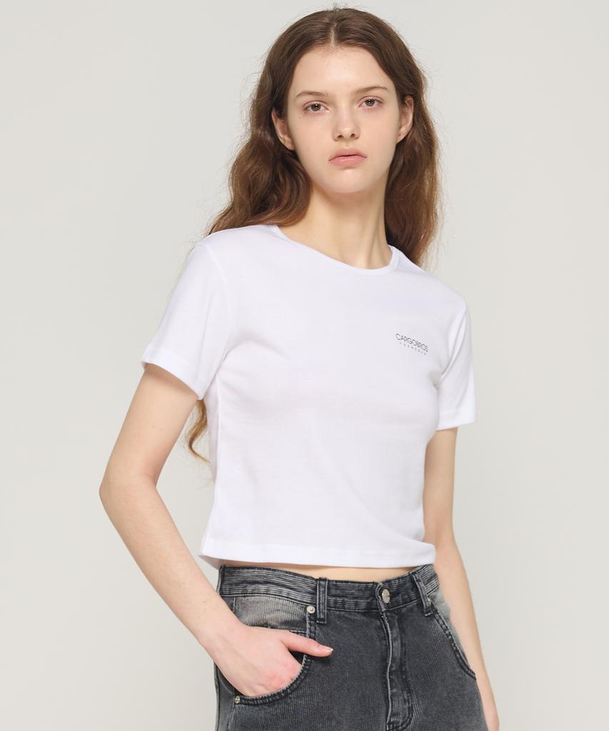 CARGOBROS FOR WOMAN Essential Logo Short Sleeve T-Shirt (White)