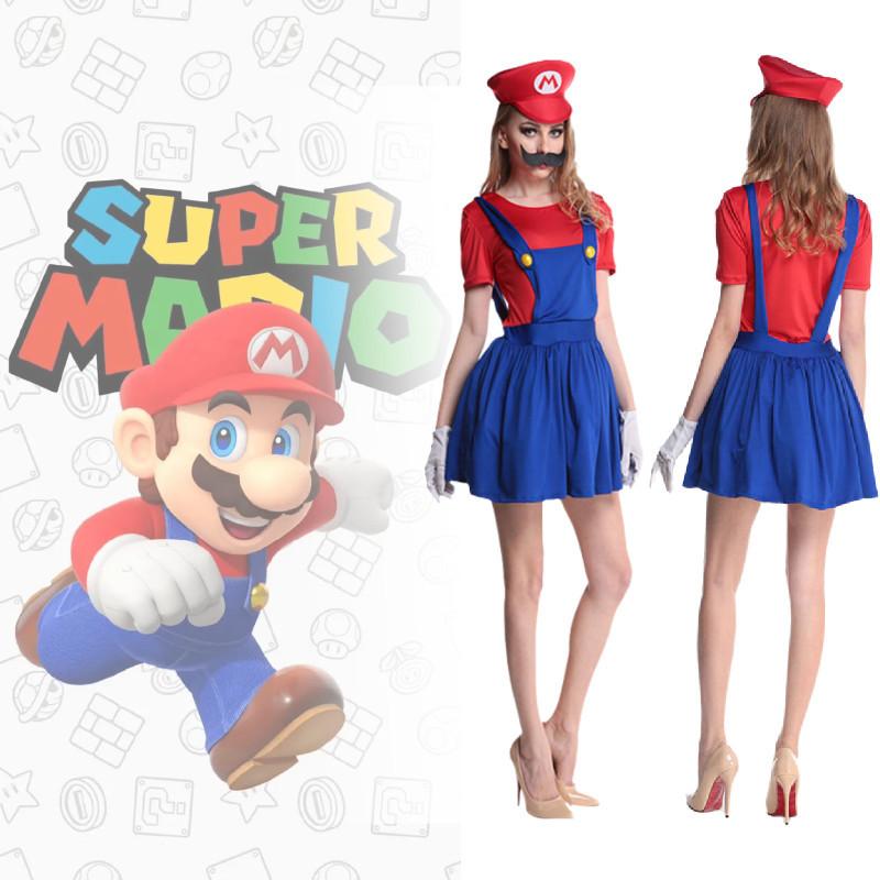 Mario And Luigi Cosplay Costume For Halloween Party Dress Up
