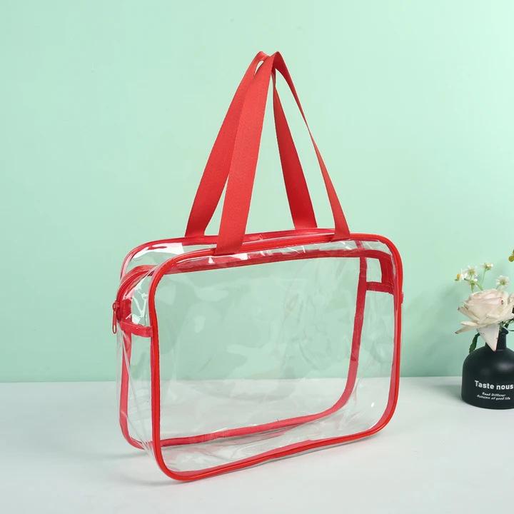 High-Grade Transparent PVC Makeup Bag: Portable, Waterproof Toiletry Storage