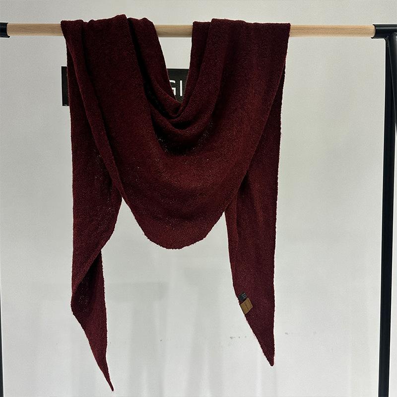 

Autumn and winter wool scarf, high-end female comfort atmosphere, versatile cloak, warm knitted shawl scarf 80*230CM